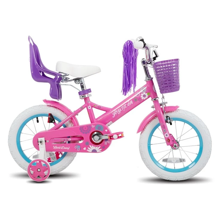 JOYKIE Pink White Children Bike 12/14/16 Inch Girls Kids Bike For 3 To 8 Year Old Girl With Stabilisers price