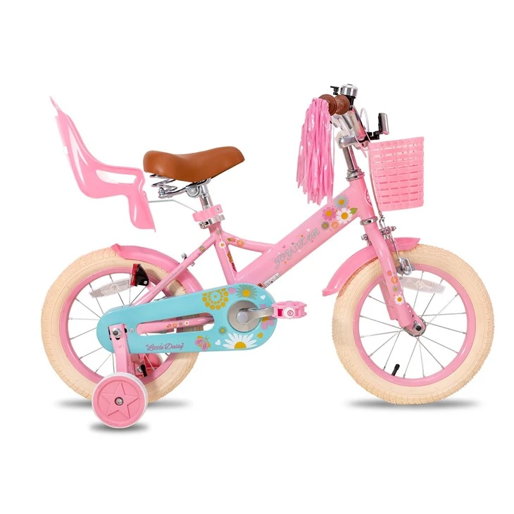 JOYKIE Pink White Children Bike 12/14/16 Inch Girls Kids Bike For 3 To 8 Year Old Girl With Stabilisers price